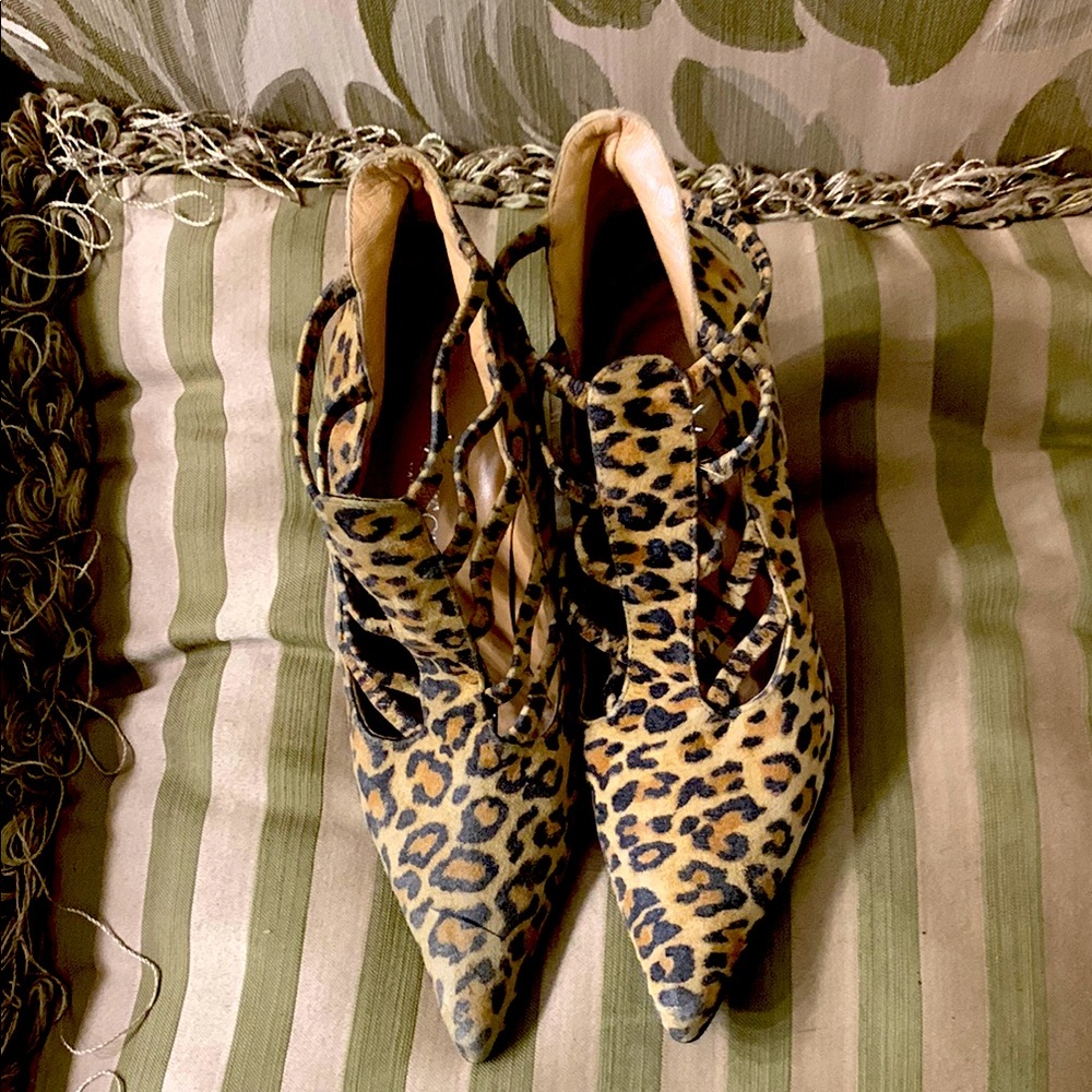 Leopard Print Heeled Shoes